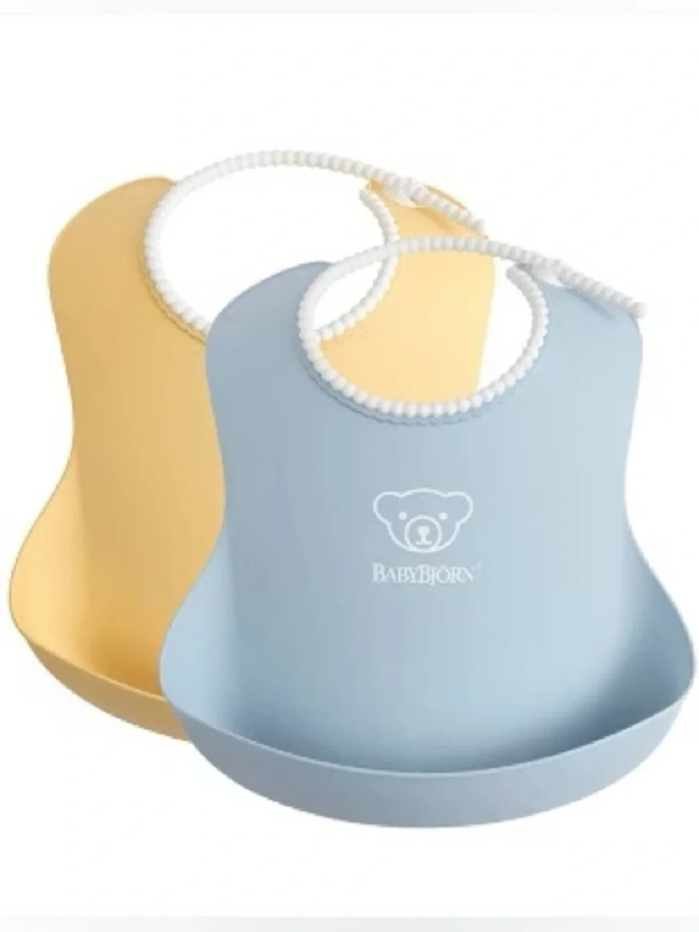Baby Bjorn Bib 2 Pack & Ubbi On-The-Go Wipe Dispenser Set of 3 EUC